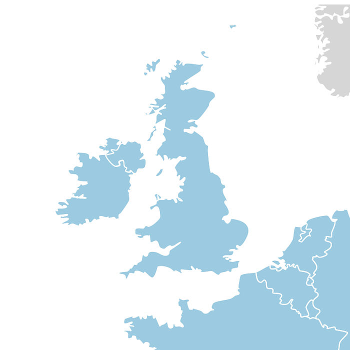 Map of United Kingdom.